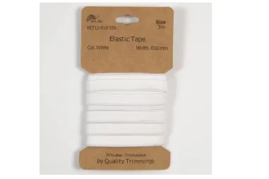 1 cm elastiek - Elastiek 10 mm - wit - XET12-550-010