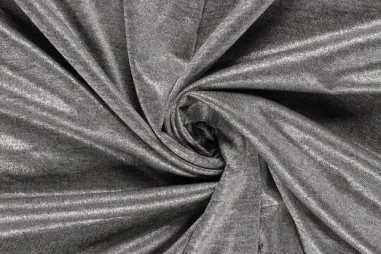 Glitter stoffen - Tricot stof - lurex - zilver - 24147-070