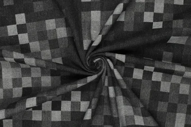 80% katoen, 20% polyester stoffen - Spijkerstof - patchwork denim - zwart - 22193-999