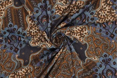 55% viscose, 45 polyester - Viskose – Mischung – Digitaldruck – braun – 22326-960