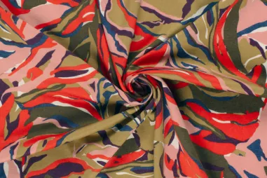 Multi stoffen - Tricot stof - punta di roma - abstract - multi - 24049-011