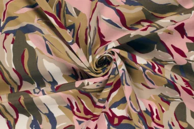 275gr/M² - Tricot stof - punta di roma - abstract - multi - 24049-126