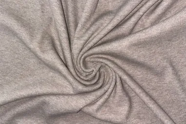 Gemeleerde stoffen - Tricot stof - ribtricot - gemêleerd - beige - JT708 