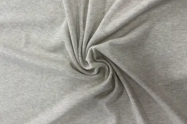 Gemeleerde stoffen - Tricot stof - ribtricot - gemêleerd - lichtgrijs - JT710