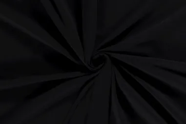 Katoenen tricot stoffen - Tricot stof - zwart - JT704