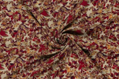 Gewebtes Band - Viskose – Popeline – abstrakt – beige – 24060-052