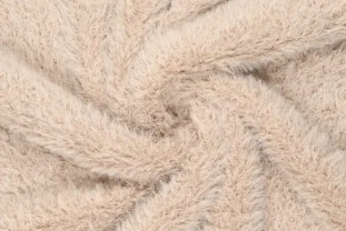 Embroidery stof - chenille embroidery - wooly touch - bladeren - naturel - 23212-170 - Pelzstoff – Milano Fur – Natur – 22226-178