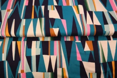 Tricot stoffen - Tricot stof - digitaal abstract - multi - 26806-12VI