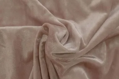 Velours stoffen - Velours stof - velvet crushed - poederroze - 0668-092