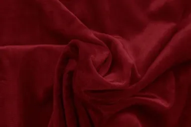 95% polyester, 5% elastan stoffen - Velours stof - velvet crushed - rood - 0668-425