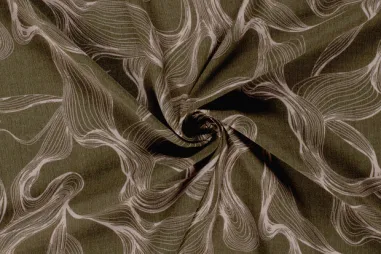 Mosgroene stoffen - Viscose stof - borken crepe - abstract - mosgroen - 24097-054