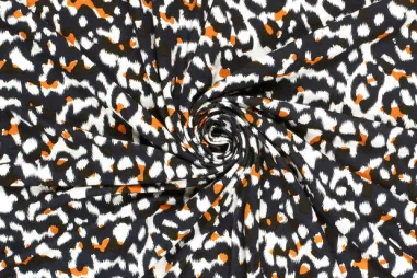 Katoenen tricot stoffen - Tricot stof - fantasie - donkerblauw - 24117-008