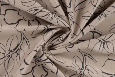 Blazer - Suèdine stof - scuba suède - bloemen - beige - 22813-541