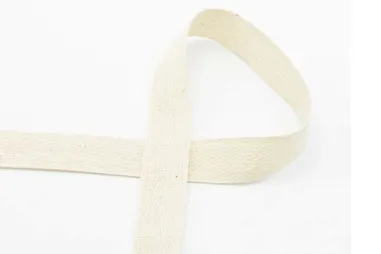 Katoenen band - Keperband 2 cm - ecru - XTT11-551-020