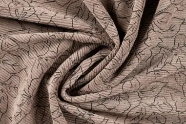 Camel beige stoffen - Ribcord stof - washed corduroy - stretch - camel - 22819-530