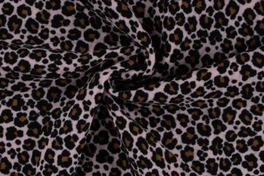 Musselin Stoffe - Musselin – Leopardenmuster – Puderrosa – 40005-120