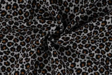 Musselin Stoffe - Musselin – Leopardenmuster – Sand – 40005-520