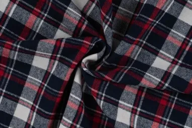 Flanel stoffen - Flanel stof - yarn dyed check - rood - 48114-150