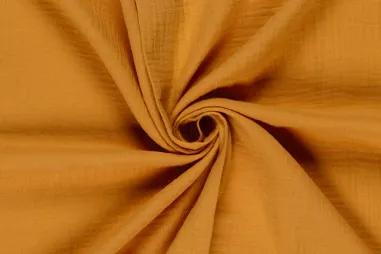 Babydeken stoffen - Hydrofiel stof - uni - oker - 3001-134