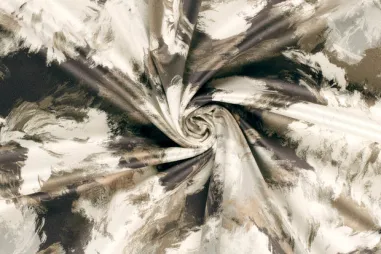 Spijkerstof - denim twill - beige - 0360-530 - Suèdine stof - suède wildleer - abstract - beige - 24123-152