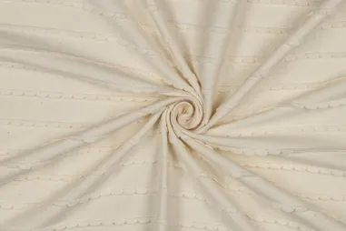 Diverse merken stoffen - Tricot stof - ruffles - naturel - 1781-002