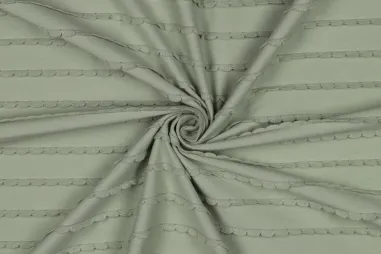 Tricot stoffen - Tricot stof - ruffles - sage - 1781-003