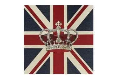Overige merken stoffen - Gobelin paneel - union jack crown - multi - 251031-1090