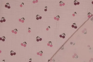 125gr/M² - Hydrofiel stof - kersen - oudroze - 6129-015