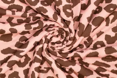Lachsrosa - Viscose stof - dierenprint - zalmroze - 458033-41