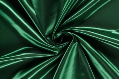 Decoratie en aankleding stoffen - Satijn stof - donkergroen - 4796-128