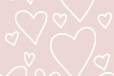 Decke - Flanel stof - harten - nude - 26/24336-011