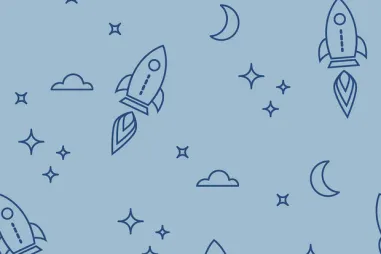 Katoen stof - uni - lichtblauw - 5569-002 - Flanel stof - raketten - babyblauw - 26/24333-003