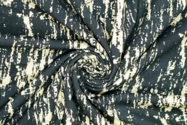 250gr/M² - Katoen stof - twill - digitaal flock - blauw - 923485-20