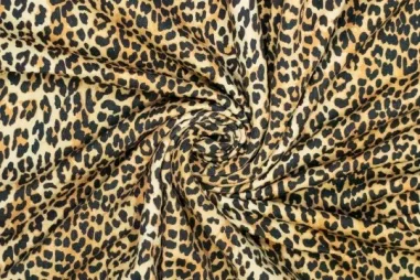 katoenen stoffen met print - Katoen stof - twill - digitaal luipaardprint - 923486-30