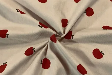 Bont stof- faux fur - stripes - beige - 4478-002 - Ribcord stof- fijne rib 21W - corduroy - appels - beige - 26/24355-052