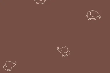 Roestbruine stoffen - Tricot stof - olifanten - roest - 25411-156