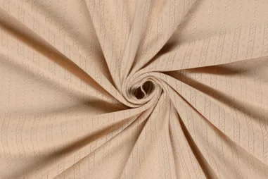 Nieuwe stoffen - Tricot stof - ajour - beige - 25404-052
