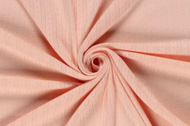 Nieuwe stoffen - Tricot stof - ajour - zalm - 25404-111