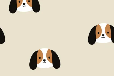 Doorgestikte stof - quilt bear - beige - 2/48092-520 - Flanel stof - hondjes - beige - 26/24330-052