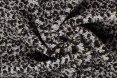 B-Trendy, editie 26 - Fleece stof - sherpa fleece - jacquard - luipaardprint - beige - 26/24394-052
