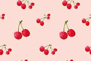 Fruit stoffen - Waterdichte stof - aqua protect - digitaal kersen - lichtroze - 26/24244-011