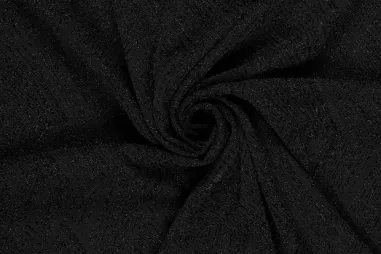 Feestkleding stoffen - Tricot stof - lurex - zwart - 24301-069