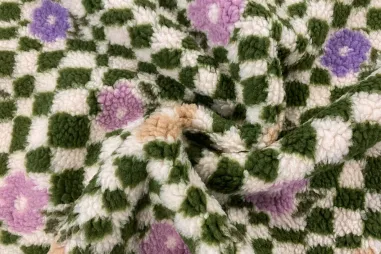 Ptx 410032-061 Mundschützen Panel Weihnachten multi - Fleece stof - sherpa fleece - jacquard - blokken & bloemen - groen multi - 26/24389-026