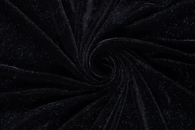 Donkerblauwe stoffen - Tricot stof - lurex - donkerblauw - 24302-008