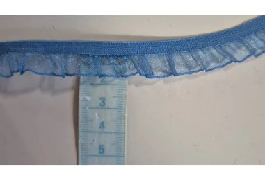 Elastiek - Ruche elastiek - lichtblauw OP = OP