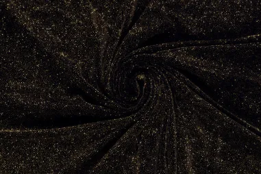 280gr/M² - Tricot stof - lurex - zwart & goud - 24302-080