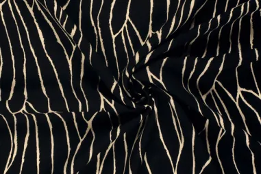 Niet rekbare stoffen - Viskose – Twill – Fantasie – schwarz – 24084-069