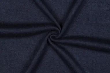 Donkerblauwe stoffen - Gebreide stof - navy melange - 4446-020