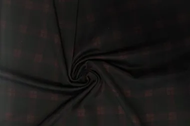 JT stoffen - Stretchstoff – Karomuster – schwarzrot – JT910