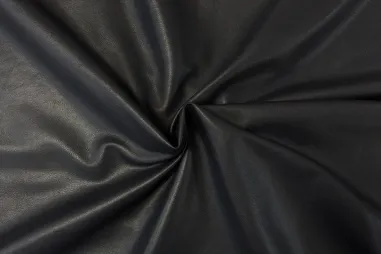 JT stoffen - Kunstleer stof - stretch - zwartblauw - JT917